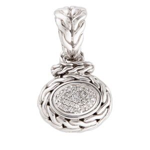 John Hardy Diamond Pendant, Carved, Chain Not Included